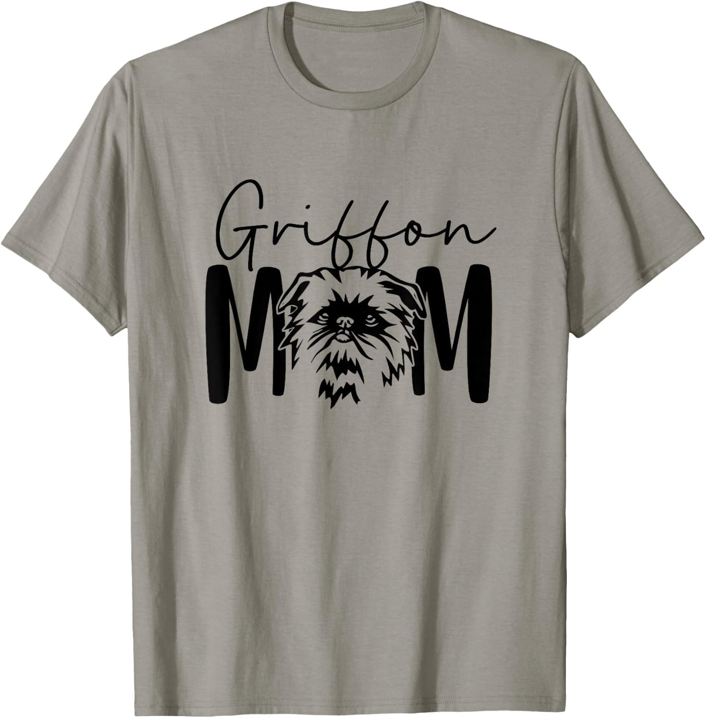 Griffon Mom Gift Brussels Griffon Lover Crazy Dog Lady T-Shirt - T-Shirt | Sand