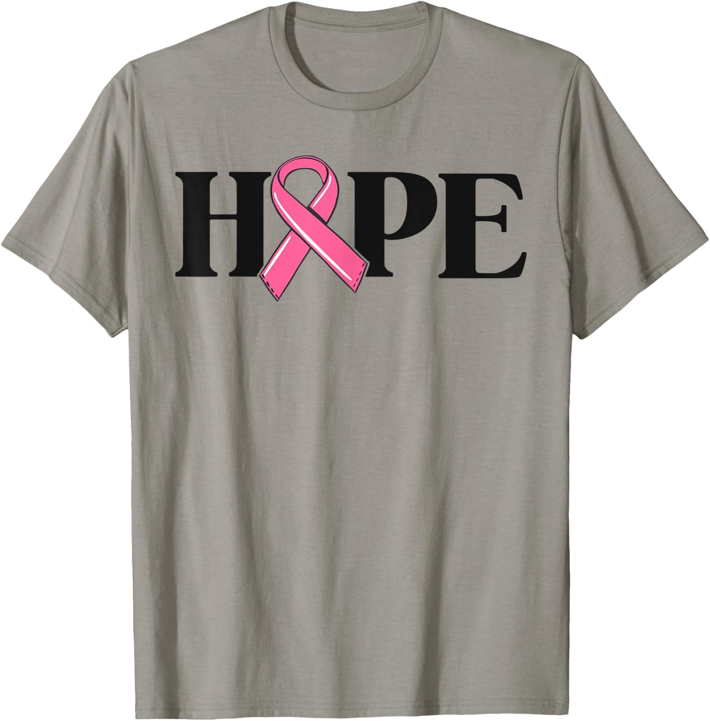 Hope Breast Cancer Shirts Gift Ribbon Awareness T-Shirt - T-Shirt | Sand
