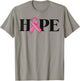 Hope Breast Cancer Shirts Gift Ribbon Awareness T-Shirt - T-Shirt | Sand