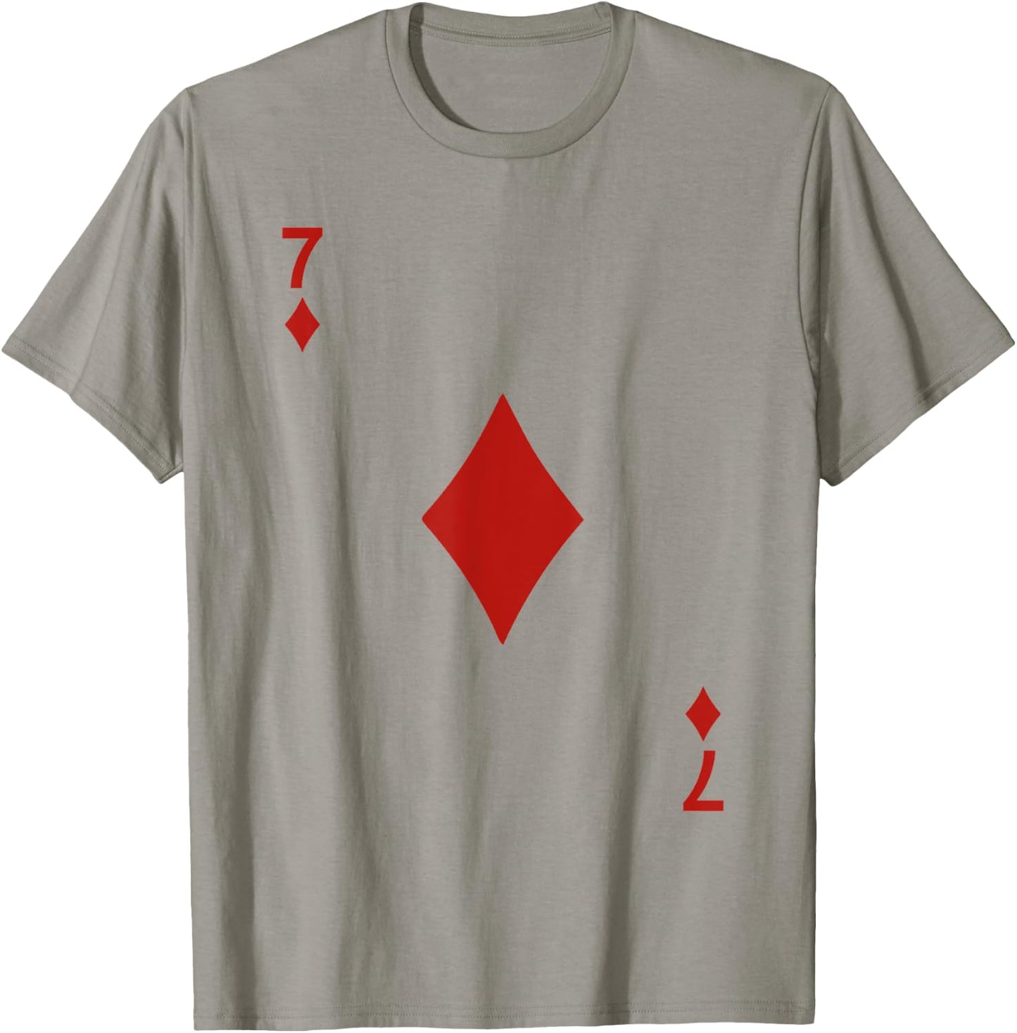 Seven of Diamonds 7 Blackjack Playing Cards T-Shirt - T-Shirt | Sand