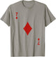 Seven of Diamonds 7 Blackjack Playing Cards T-Shirt - T-Shirt | Sand