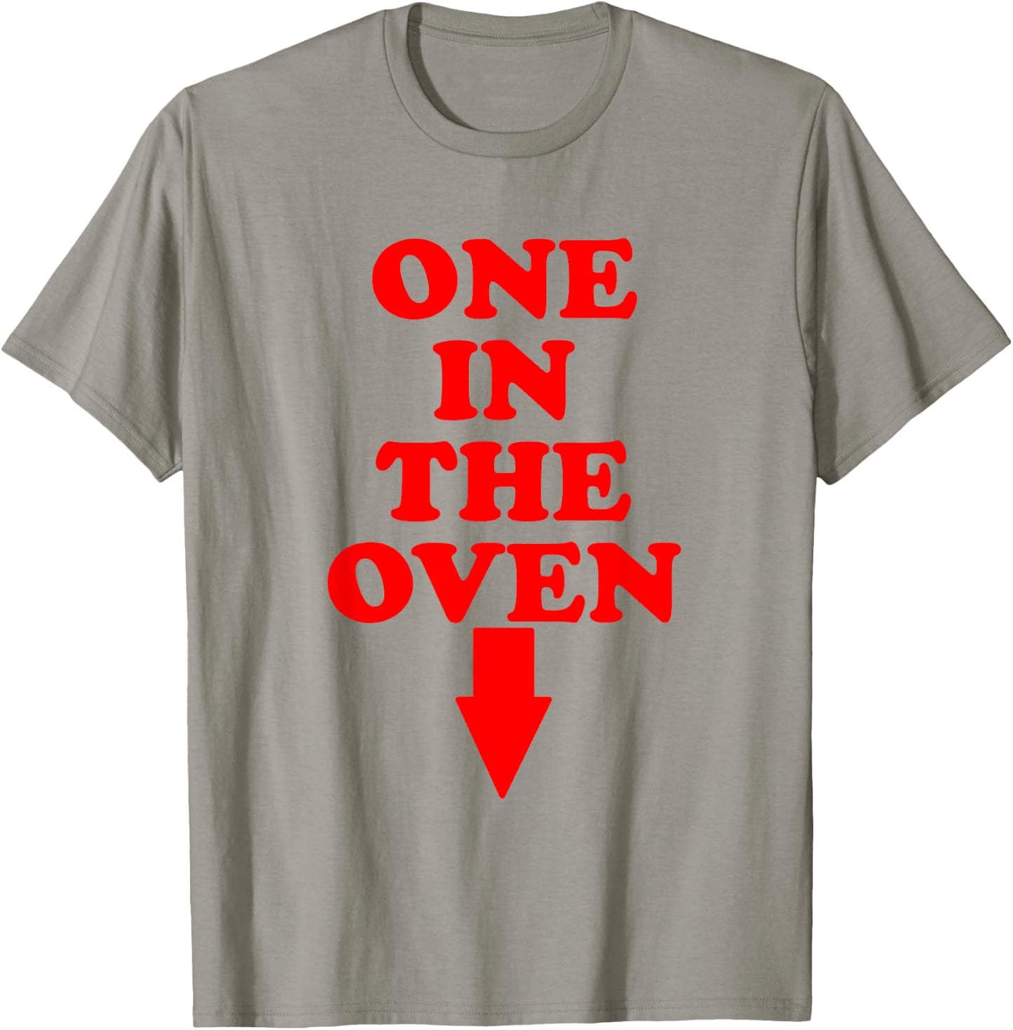 ONE IN THE OVEN - funny vintage 80's down arrow design T-Shirt - T-Shirt | Sand