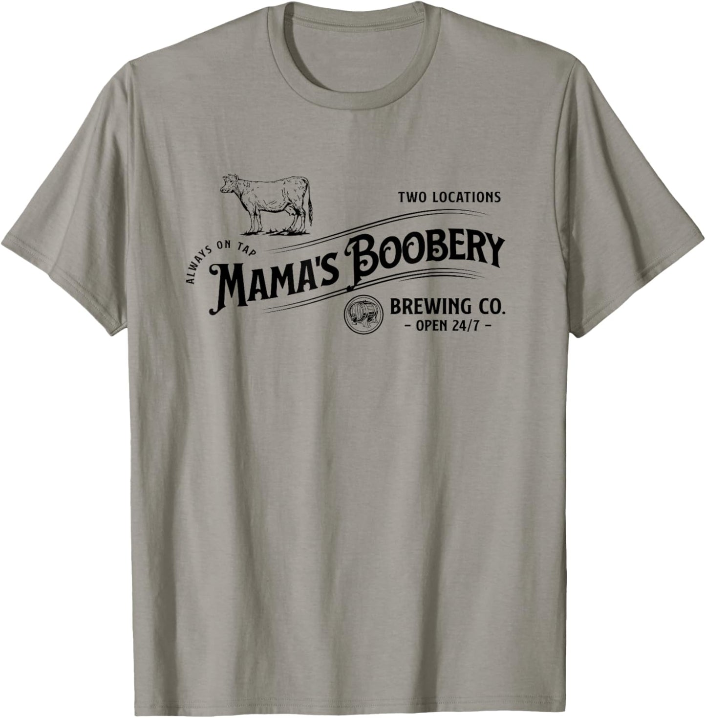 Mama's Boobery Always on Tap Funny Breastfeeding T-Shirt - T-Shirt | Sand