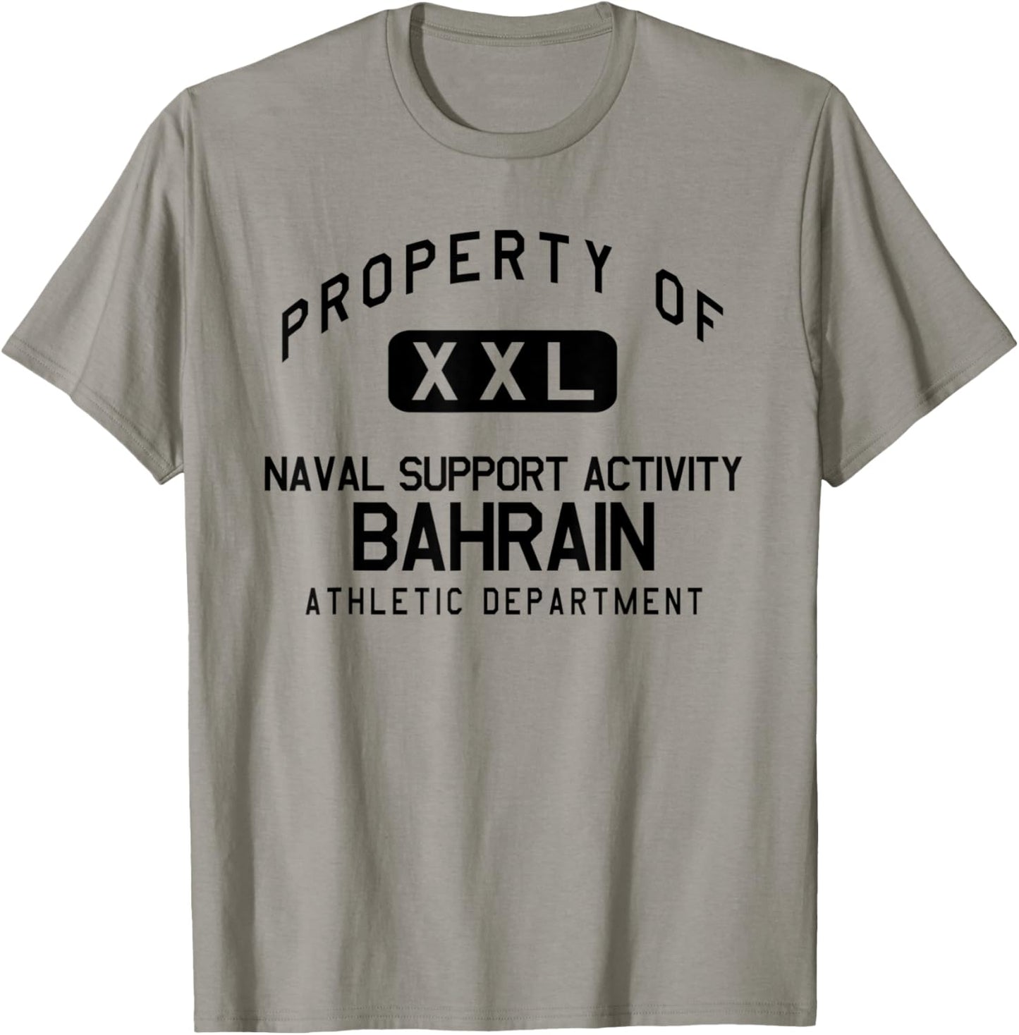 Property of Naval Support Activity Bahrain Athletic Dept T-Shirt - T-Shirt | Sand
