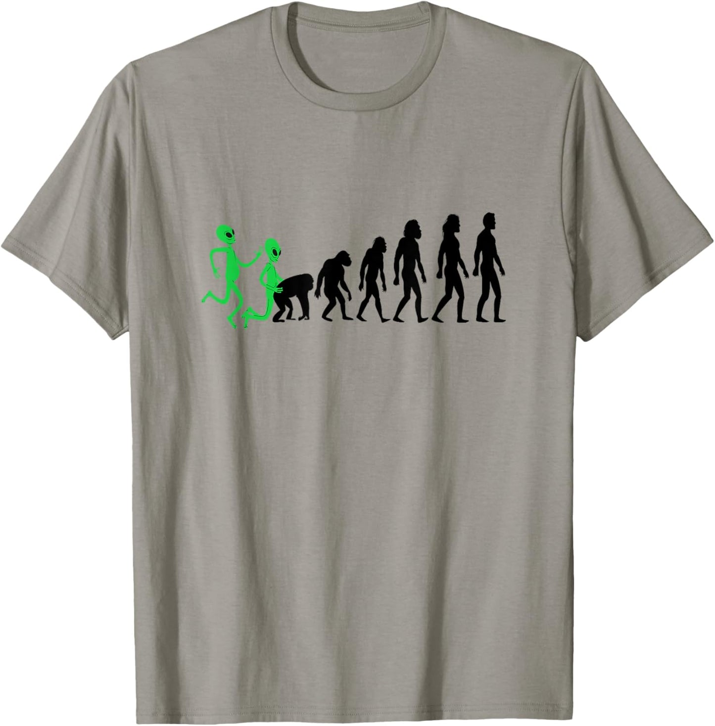 Alien Evolution Funny Pre Astronautics Funny T-Shirt - T-Shirt | Sand