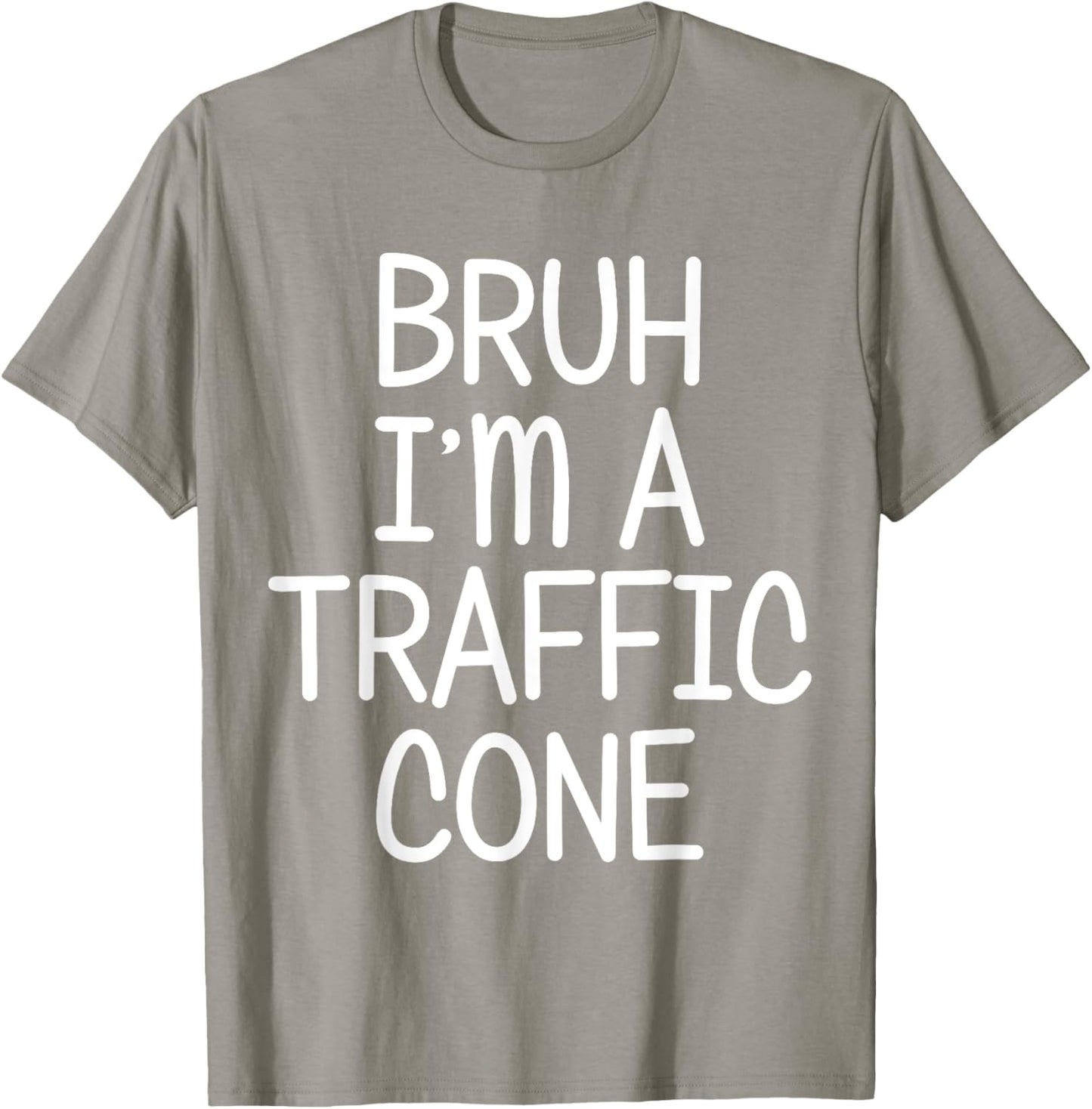 Pretend I'm A Traffic Cone Funny Lazy Halloween Costume T-Shirt - T-Shirt | Sand