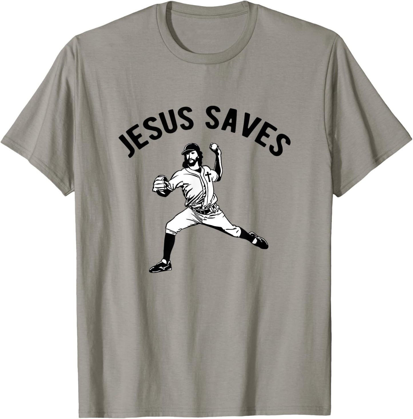 Jesus Saves Baseball pitcher T-Shirt - T-Shirt | Sand
