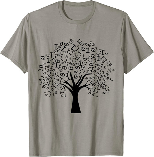 Binary Tree Computer Science Coding Programmer T-Shirt - T-Shirt | Sand