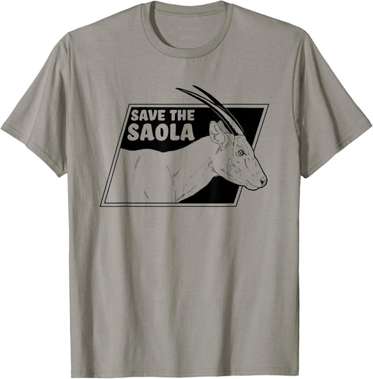 Save The Saola - Asian Unicorn T-Shirt - T-Shirt | Sand