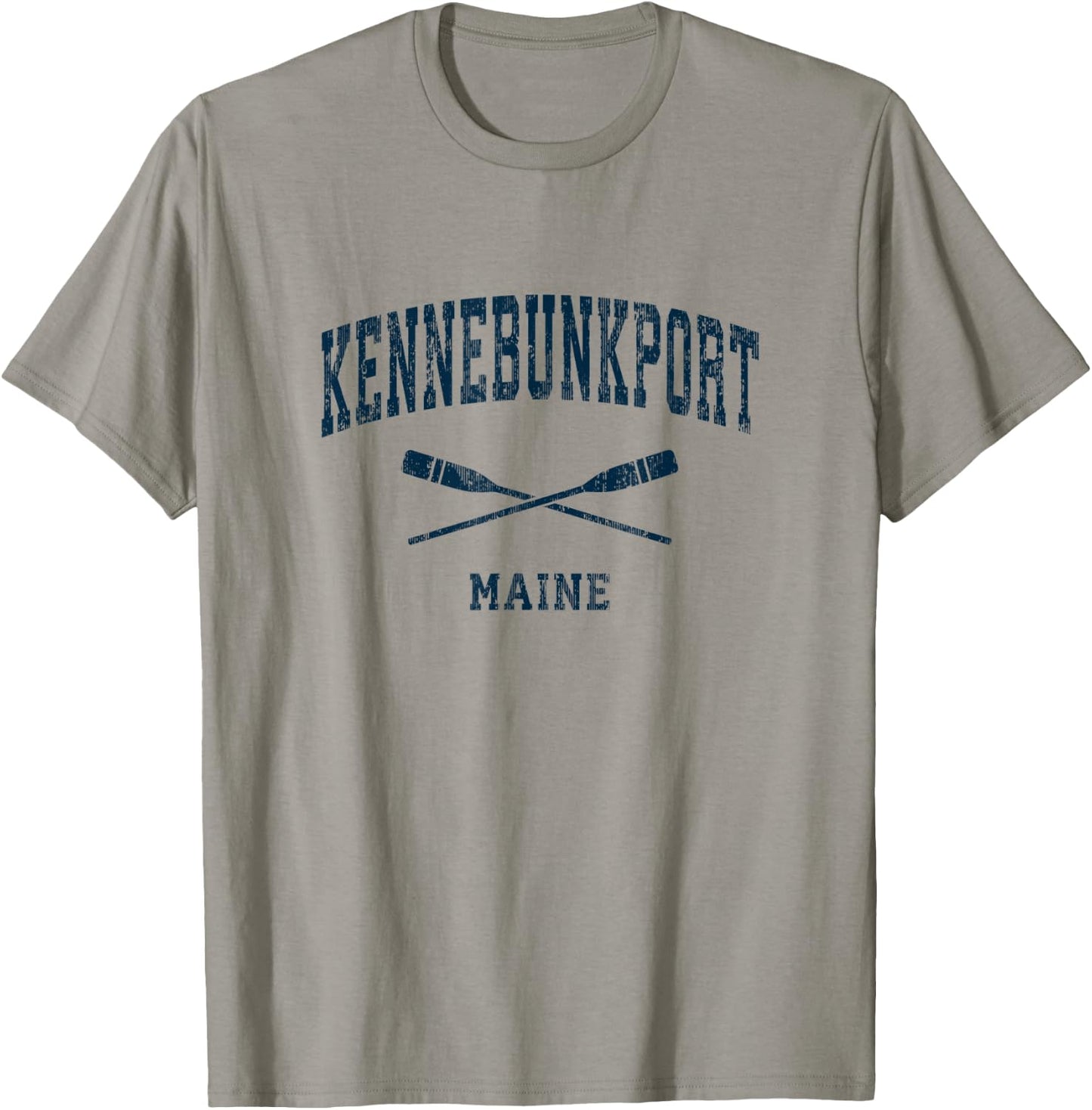 Kennebunkport Maine Vintage Nautical Paddles Sports Oars T-Shirt - T-Shirt | Sand