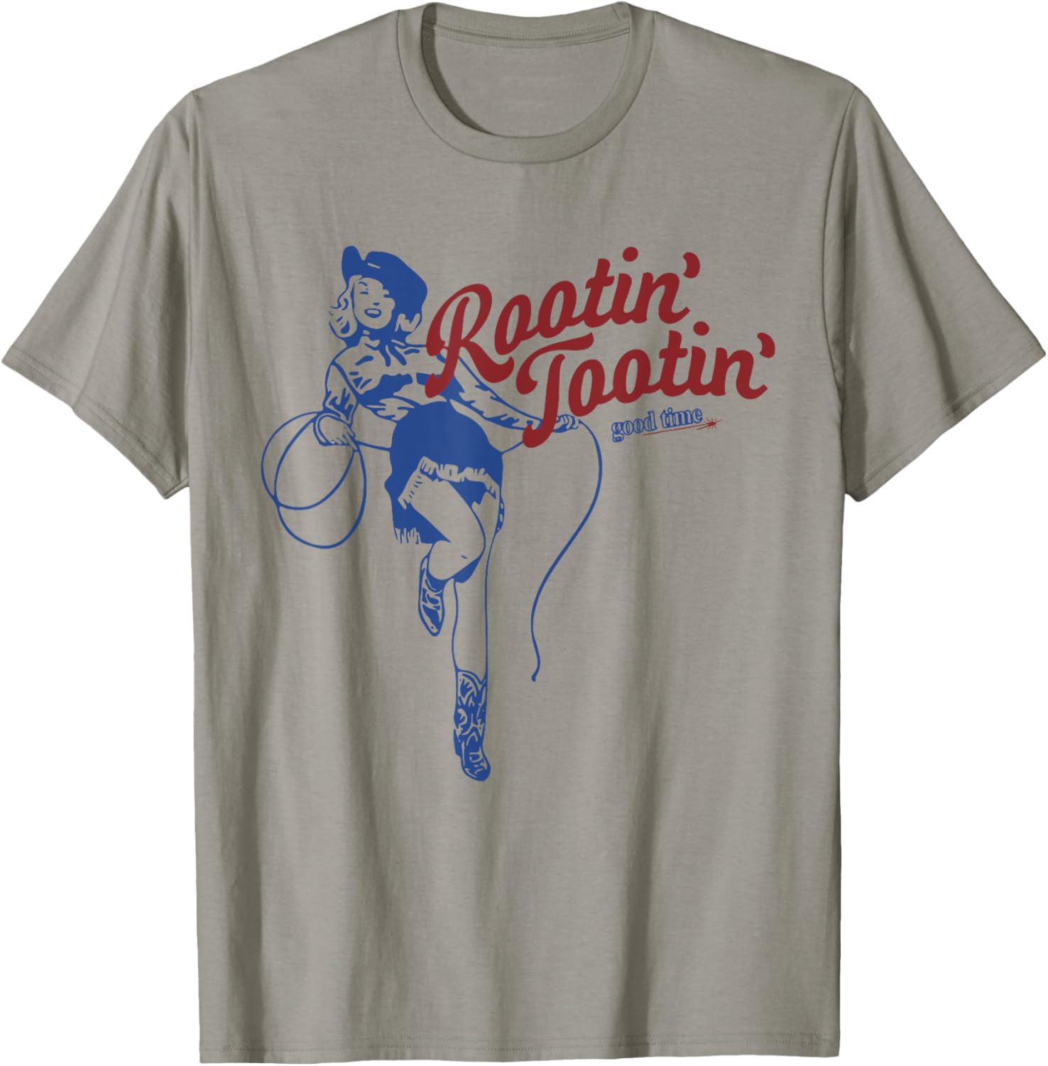 Rootin Tootin Good Time Cowgirl Funny Saying T-Shirt - T-Shirt | Sand