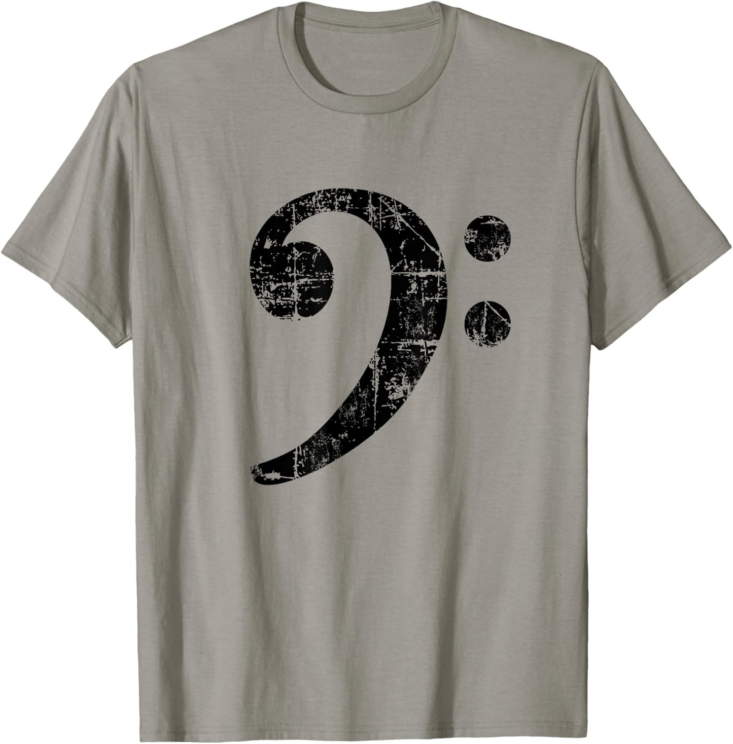 Bass Clef (Vintage Black) Bassist Bass Player T-Shirt - T-Shirt | Sand