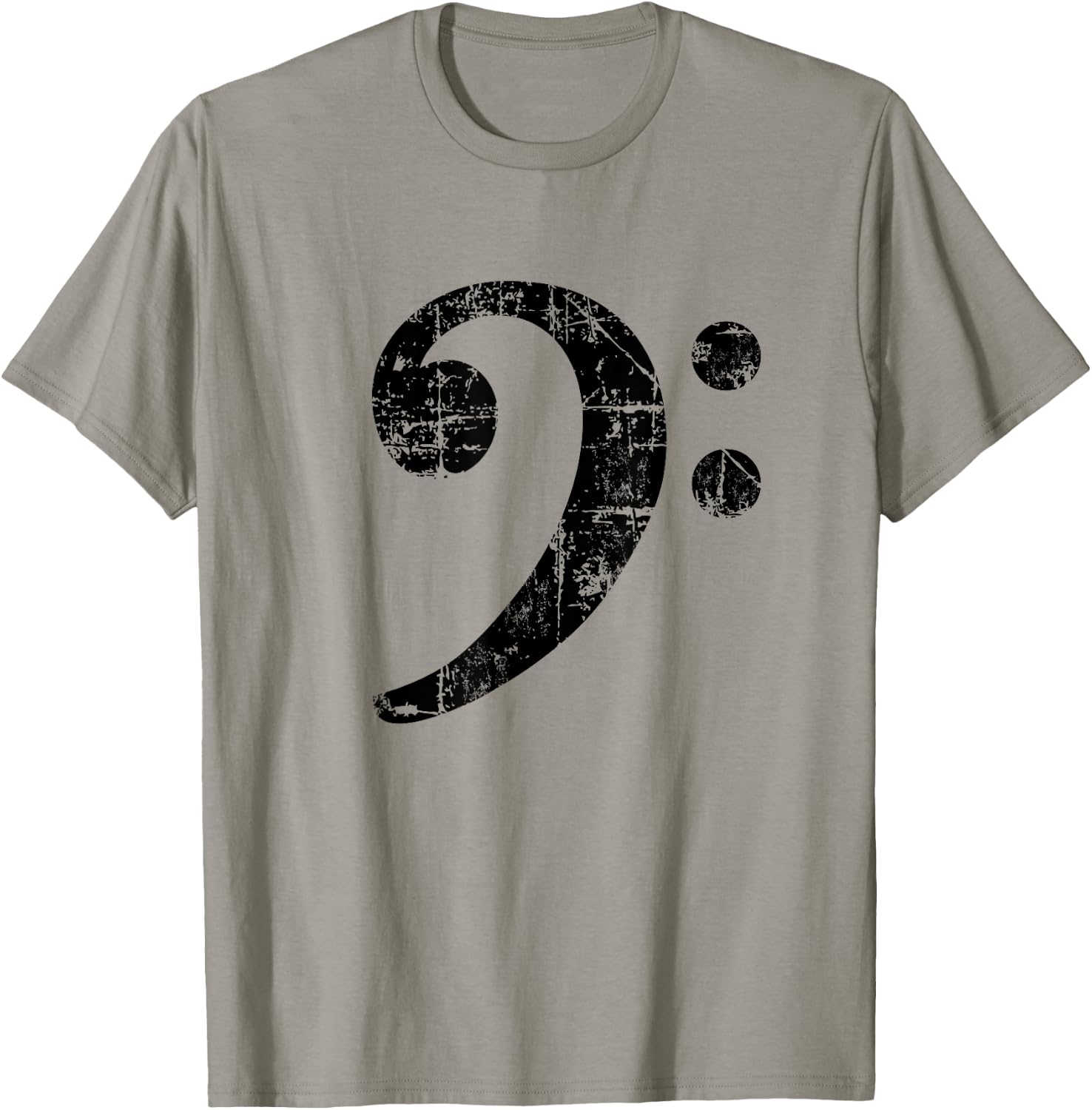 Bass Clef (Vintage Black) Bassist Bass Player T-Shirt - T-Shirt | Sand