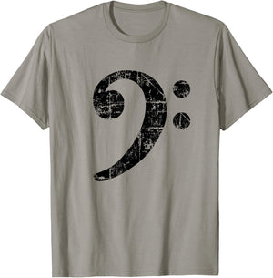 Bass Clef (Vintage Black) Bassist Bass Player T-Shirt - T-Shirt | Sand