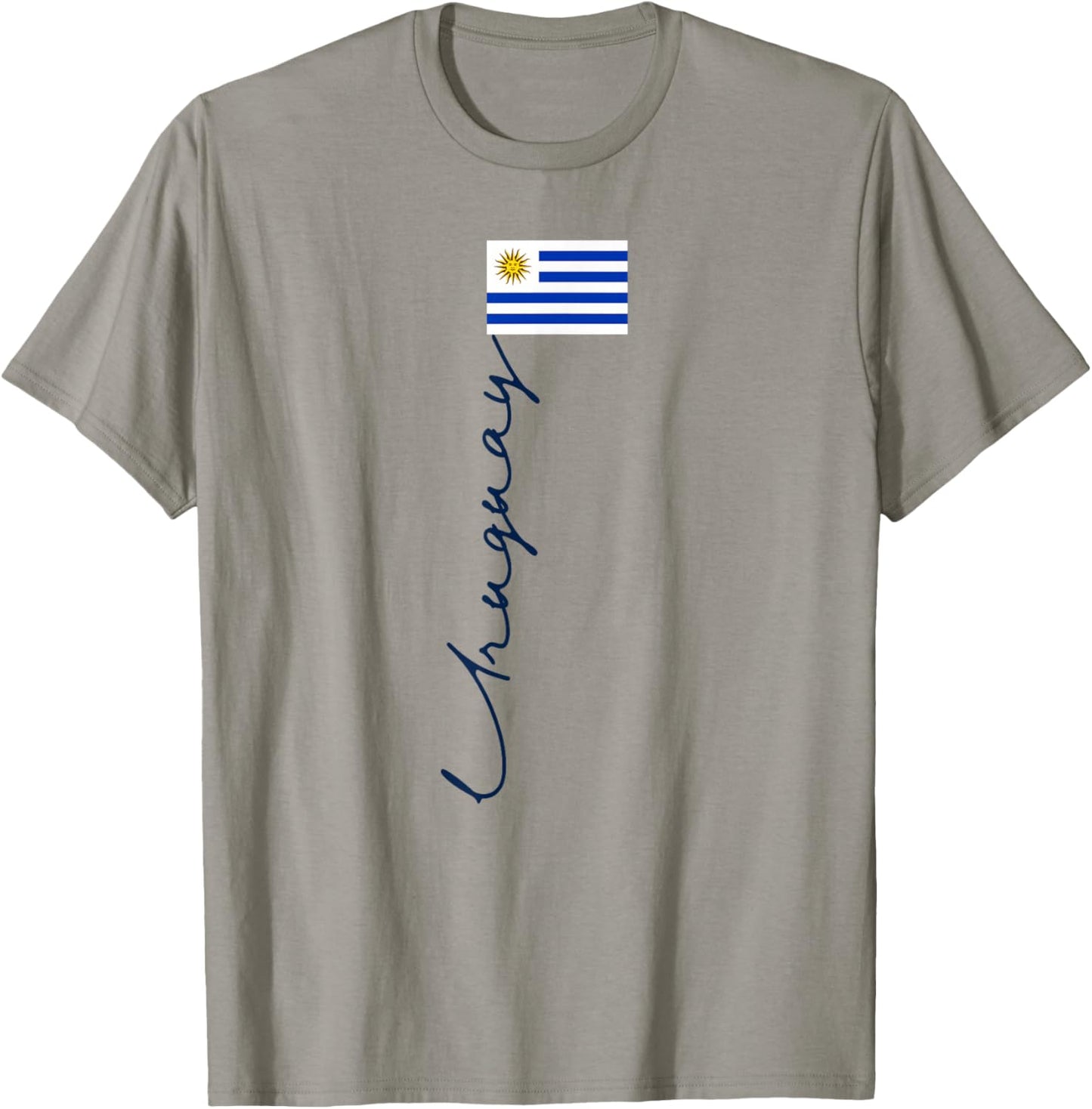 Uruguay Flag Pole Patriotic Signature Flag T-Shirt - T-Shirt | Sand