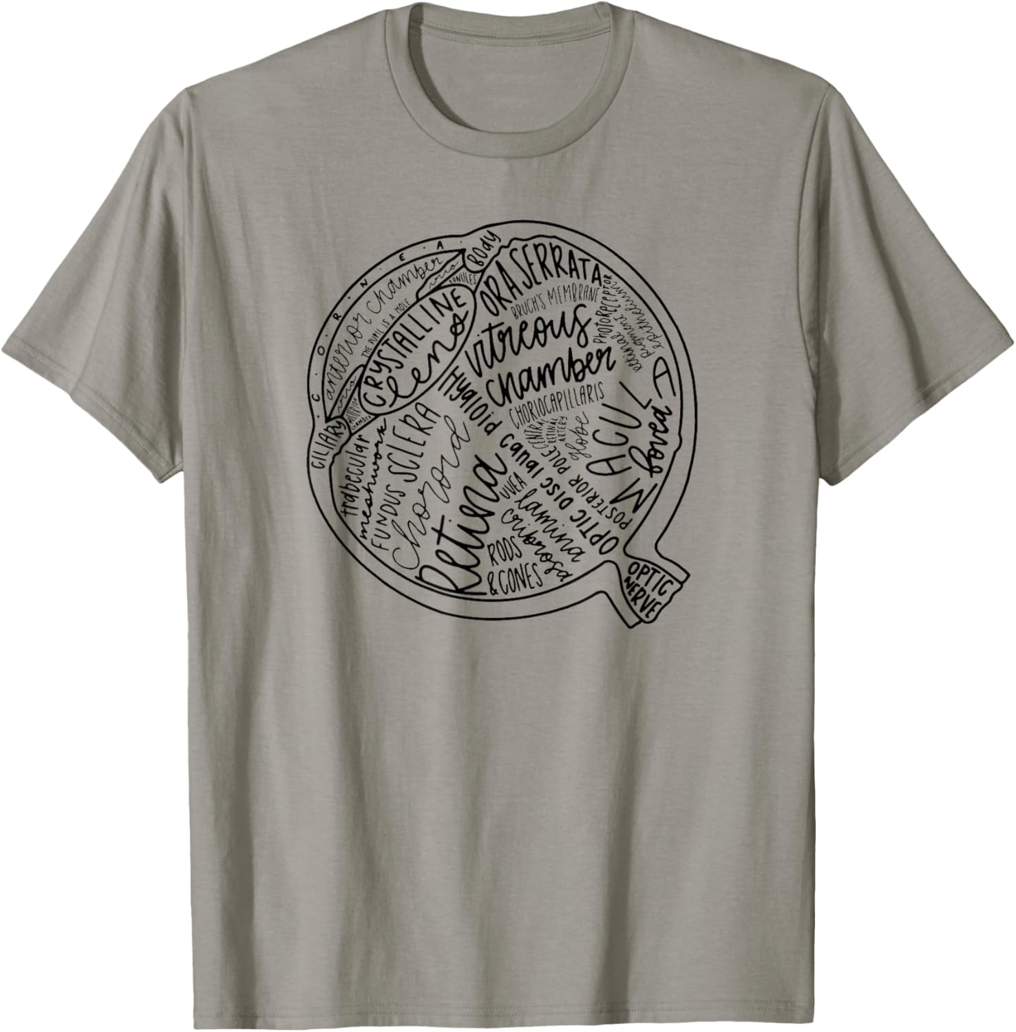 Eyeball Anatomy - Eye- Ophthalmic T-Shirt - T-Shirt | Sand