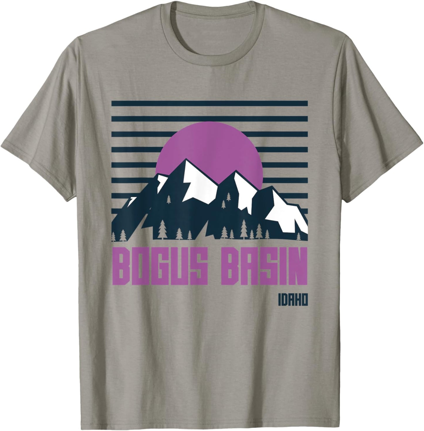 Bogus Basin Mountains Idaho Hiking Outdoors T-Shirt - T-Shirt | Sand