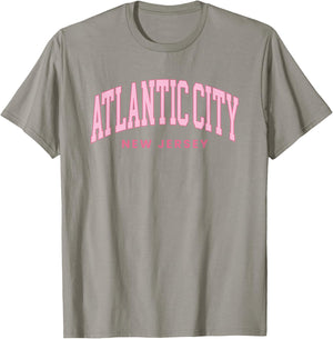 Atlantic City New Jersey Retro Preppy Throwback Girls T-Shirt - T-Shirt | Sand