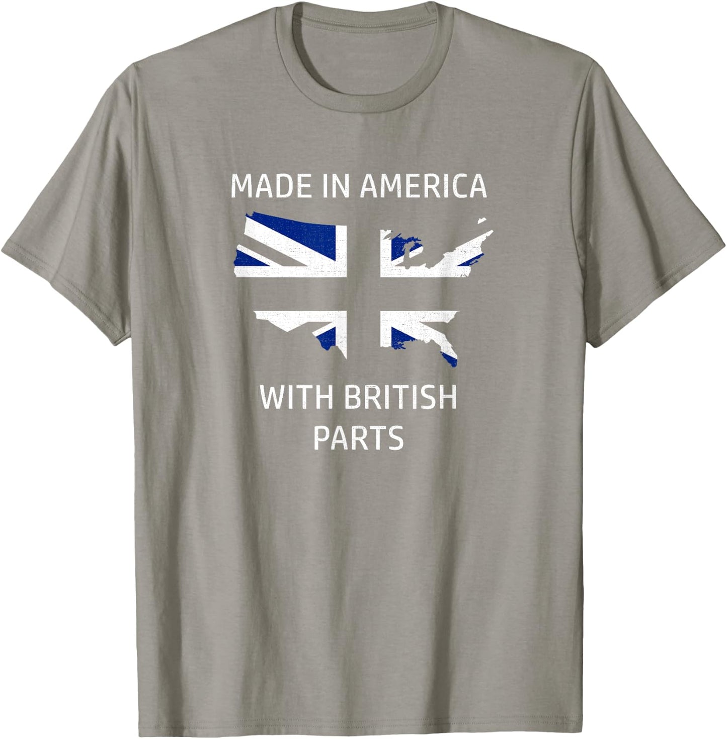 Made in America with British Parts - Britain and USA Pride T-Shirt - T-Shirt | Sand