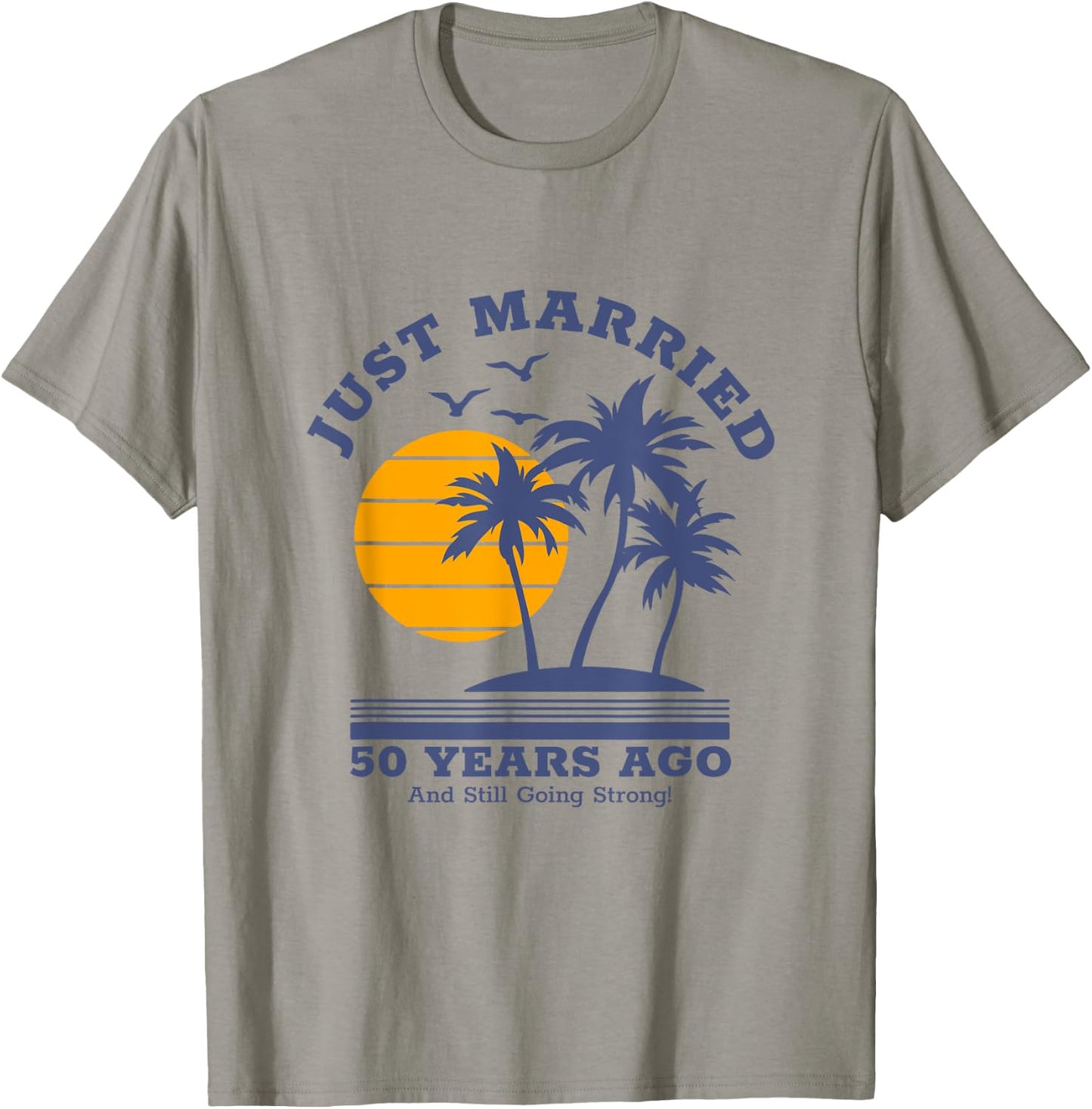 Romantic Matching Couples - Golden 50th Wedding Anniversary T-Shirt - T-Shirt | Sand