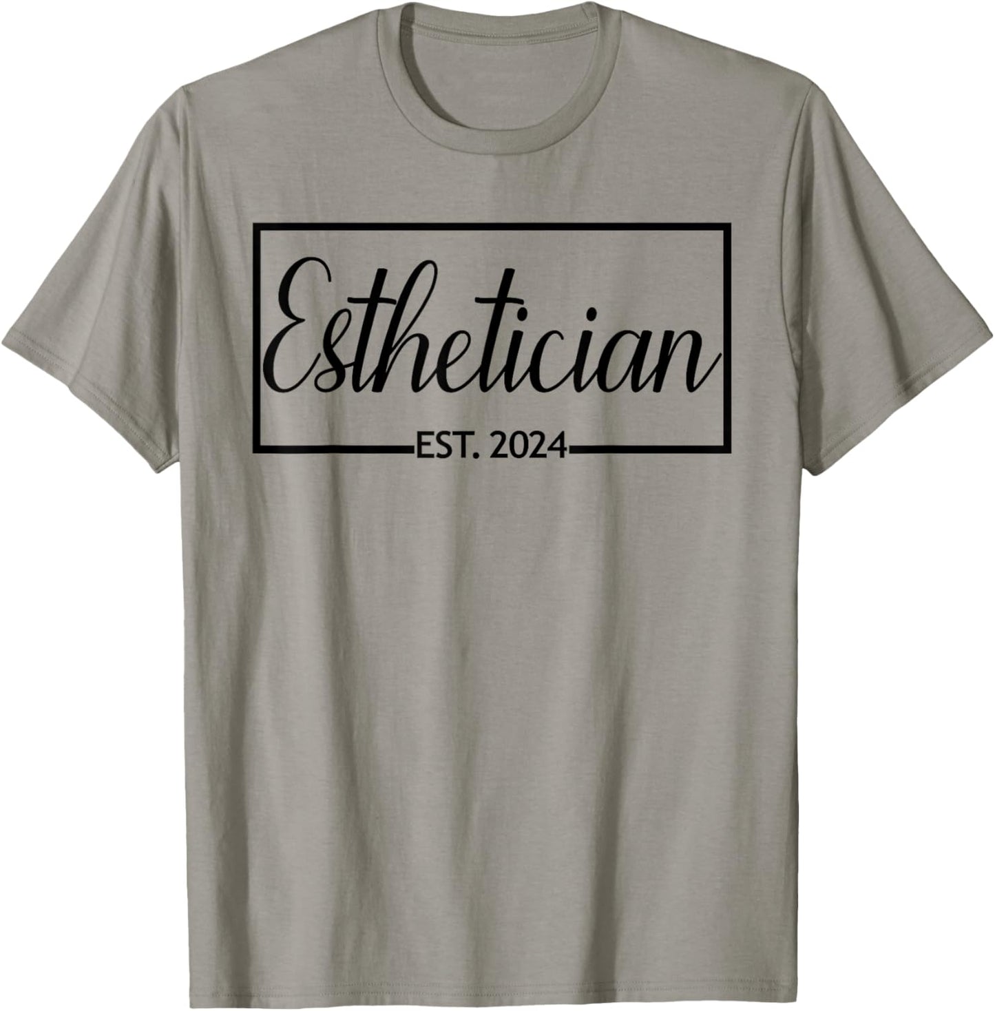 Esthetician Est. 2024 New Skin Care Specialist Graduation T-Shirt - T-Shirt | Sand