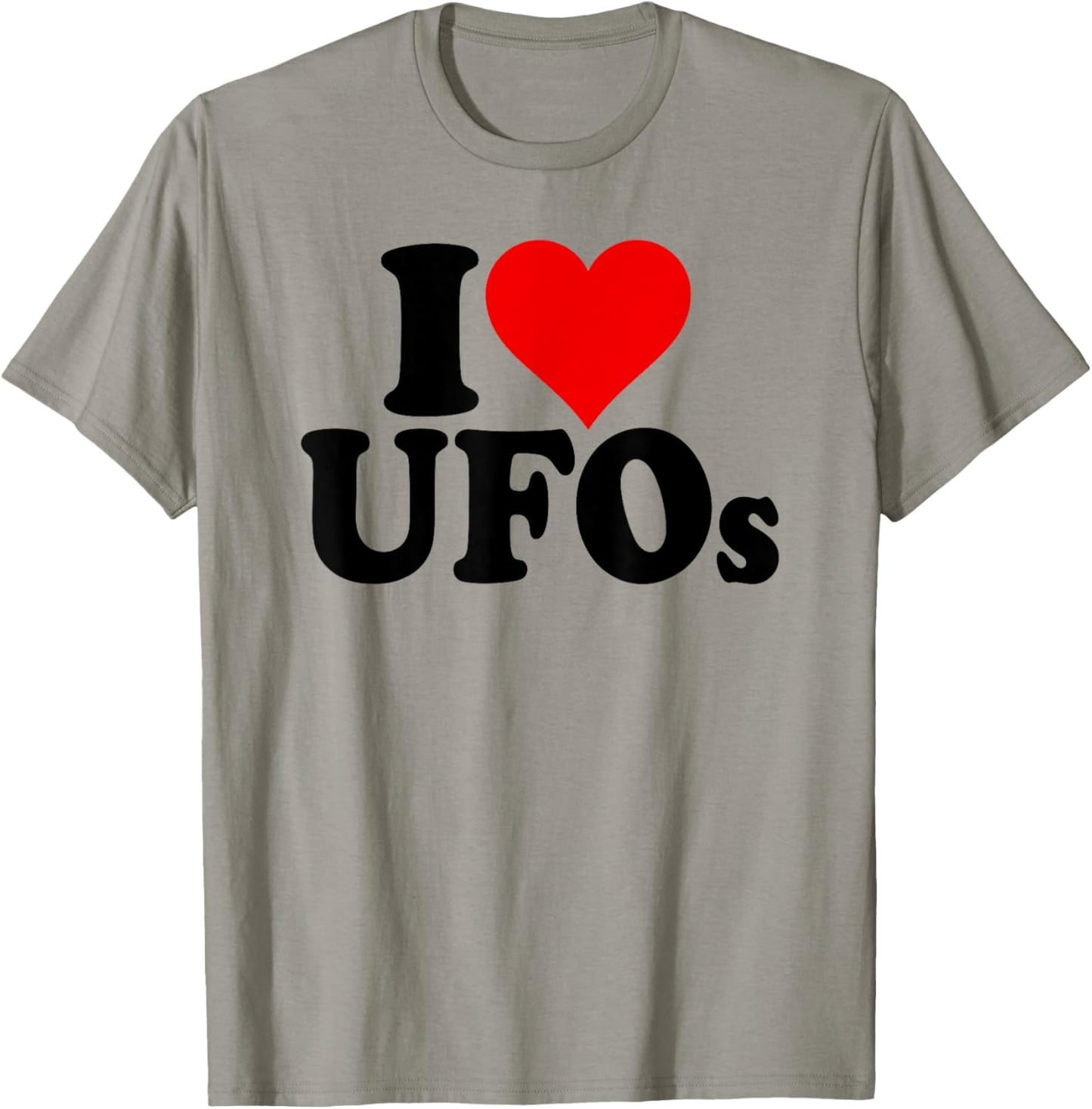 I Love Heart Ufo Ufos T-Shirt - T-Shirt | Sand
