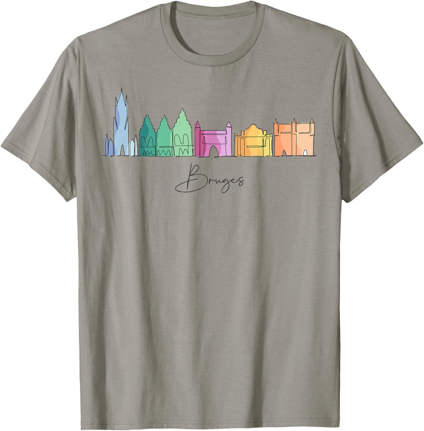 Travel Europe Belgium Bruges Family Vacation Souvenir T-Shirt - T-Shirt | Sand