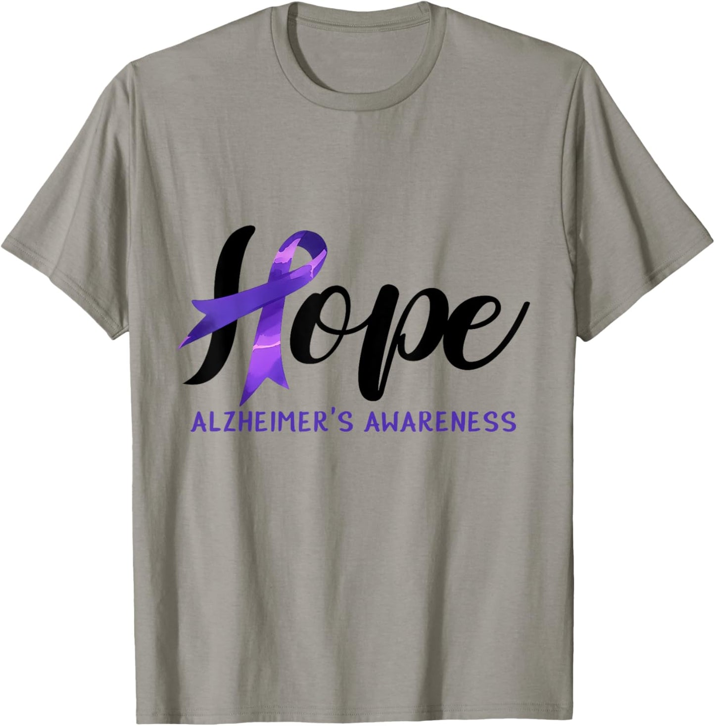 Hope Wear Purple Alzheimer's Awareness Dementia T-Shirt - T-Shirt | Sand