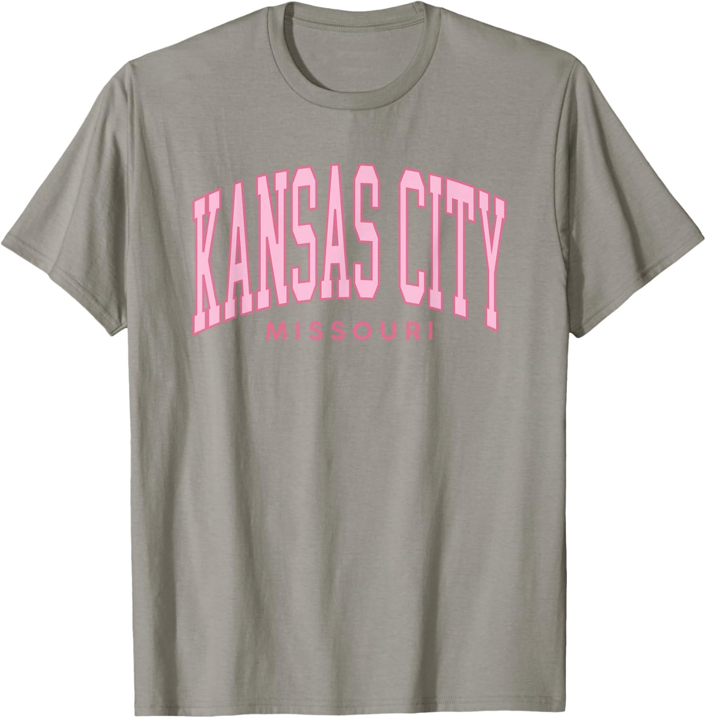 Kansas City MO Pink Retro Preppy Throwback Souvenir T-Shirt - T-Shirt | Sand