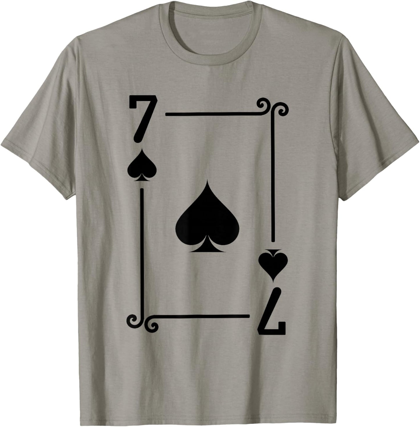 Playing Cards Costume - 7 Spades Card - Seven Card T-Shirt - T-Shirt | Sand