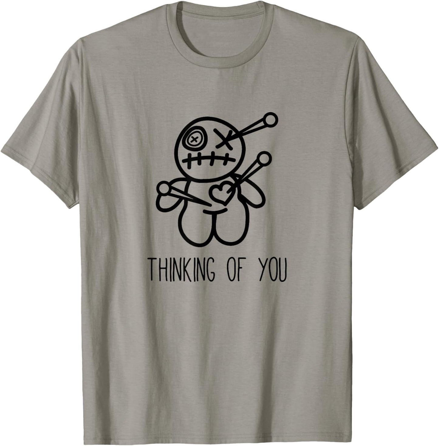 Funny Voodoo Doll Shirt, Thinking of You Gifts, Sarcastic T-Shirt - T-Shirt | Sand