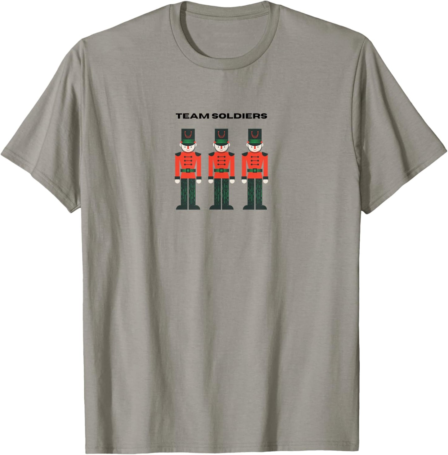 Cute Team Soldiers Nutcracker Christmas Ballet Dance Graphic T-Shirt - T-Shirt | Sand