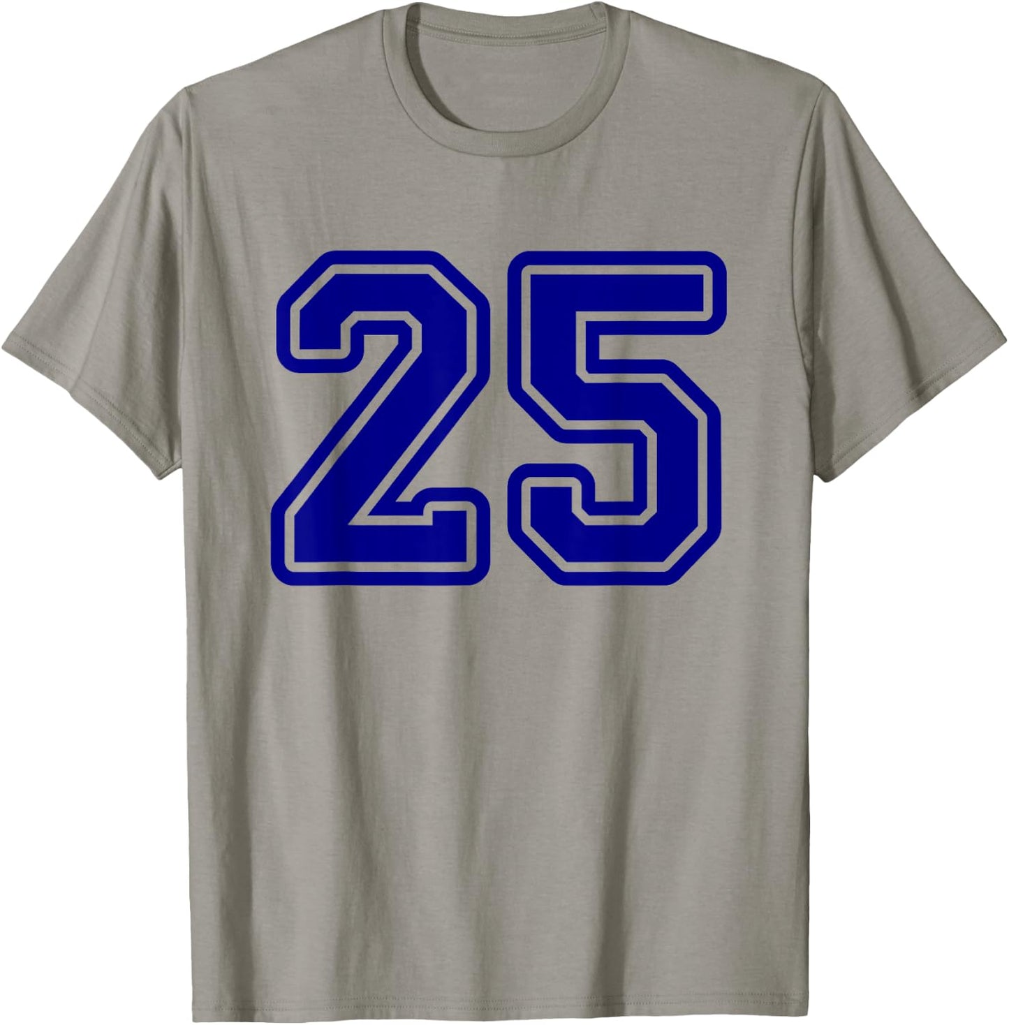 Number #25 Blue Sport Varsity Number 25 T-Shirt - T-Shirt | Sand