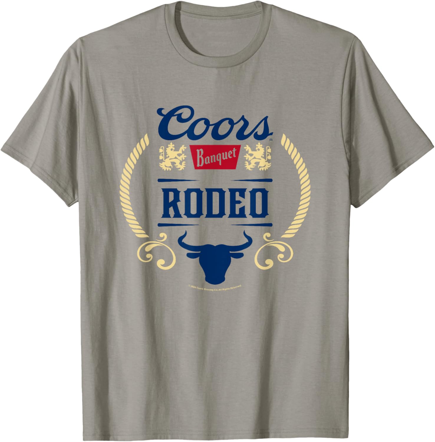 Coors Banquet Rodeo Bull Face Vintage Logo T-Shirt - T-Shirt | Sand