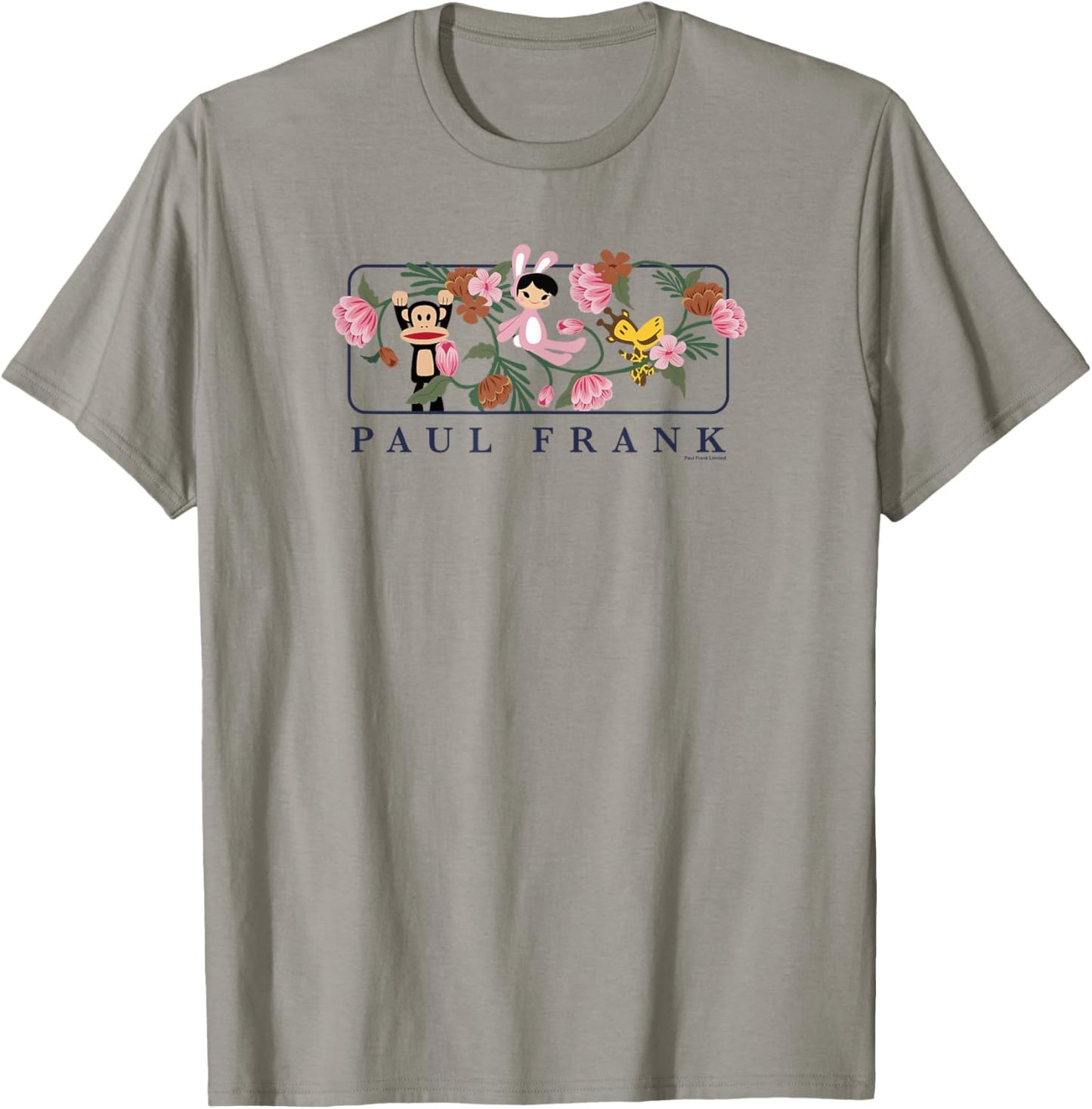 Paul Frank Julius & Bunny Girl Groovy Retro Floral Spring T-Shirt - T-Shirt | Sand