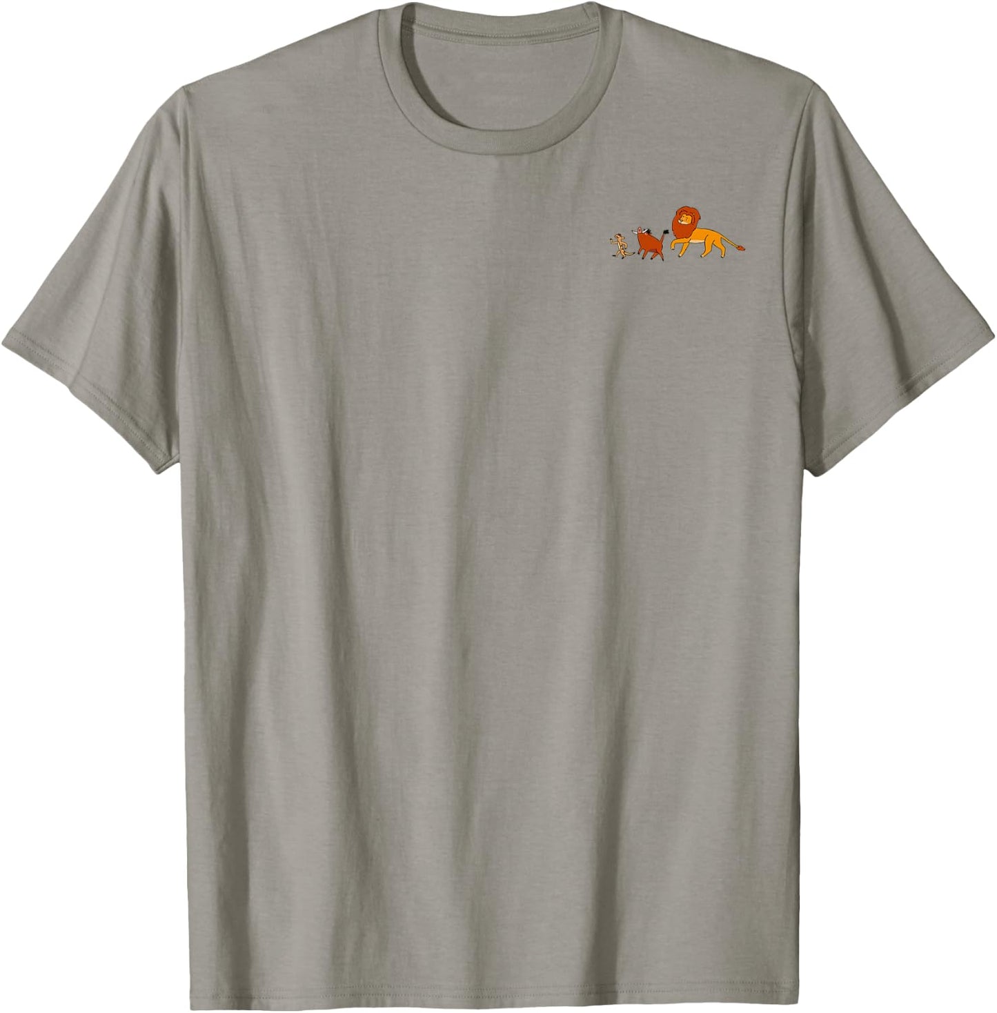 Disney The Lion King Simba Timon Pumbaa Left Chest Doodle T-Shirt - T-Shirt | Sand