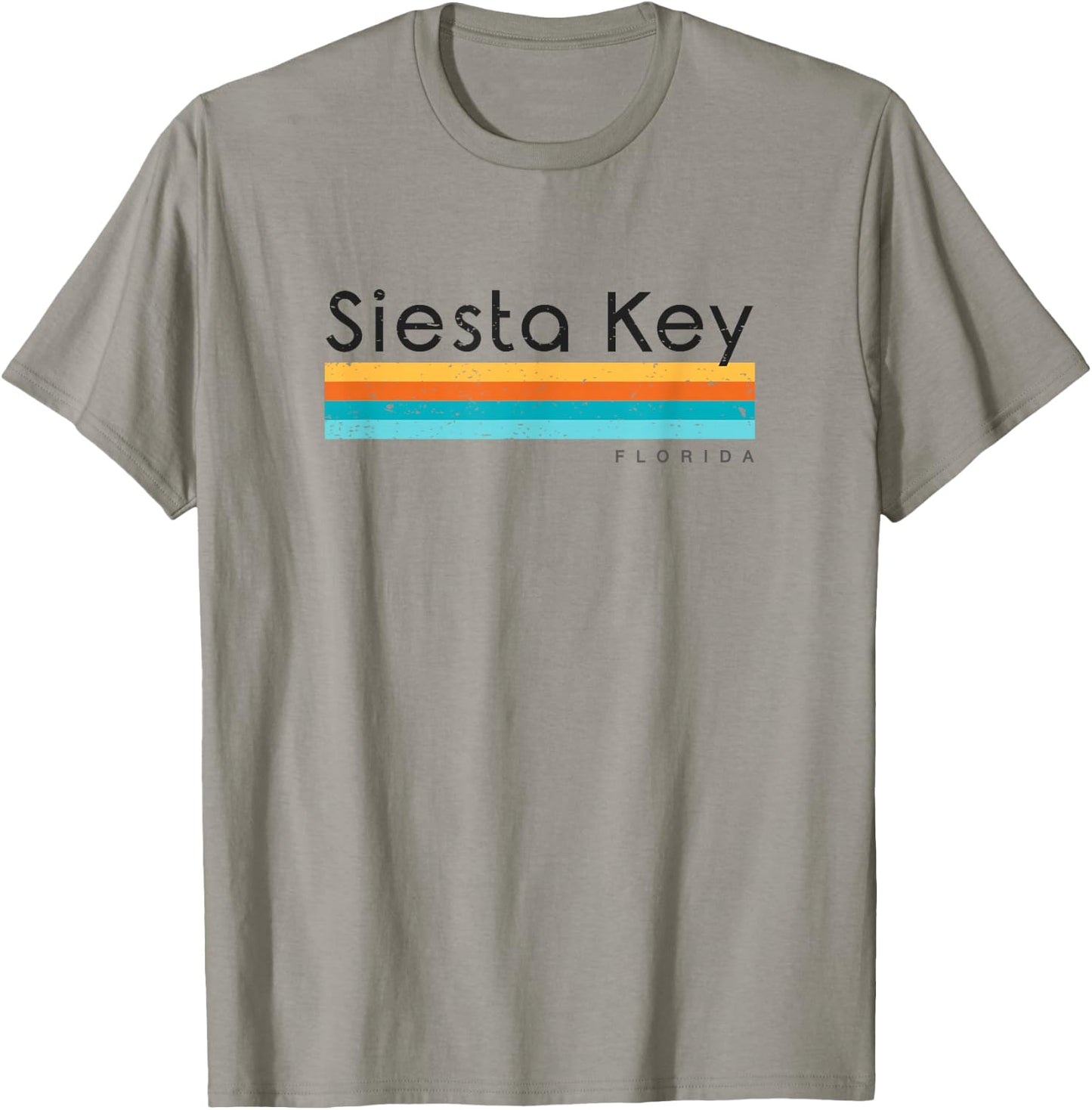 Vintage Siesta Key Florida Retro Design T-Shirt - T-Shirt | Sand