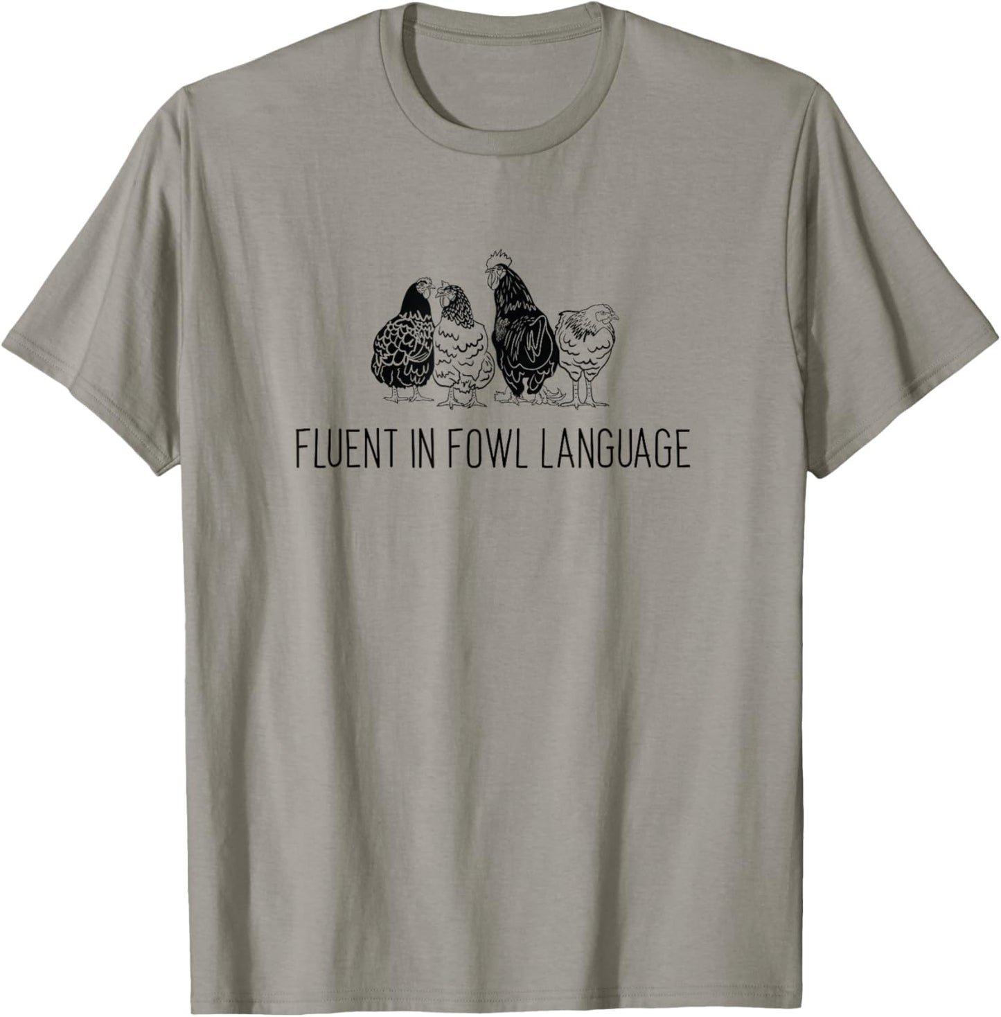 Fluent in Fowl Language - Funny Vintage Chicken T-Shirt - T-Shirt | Sand