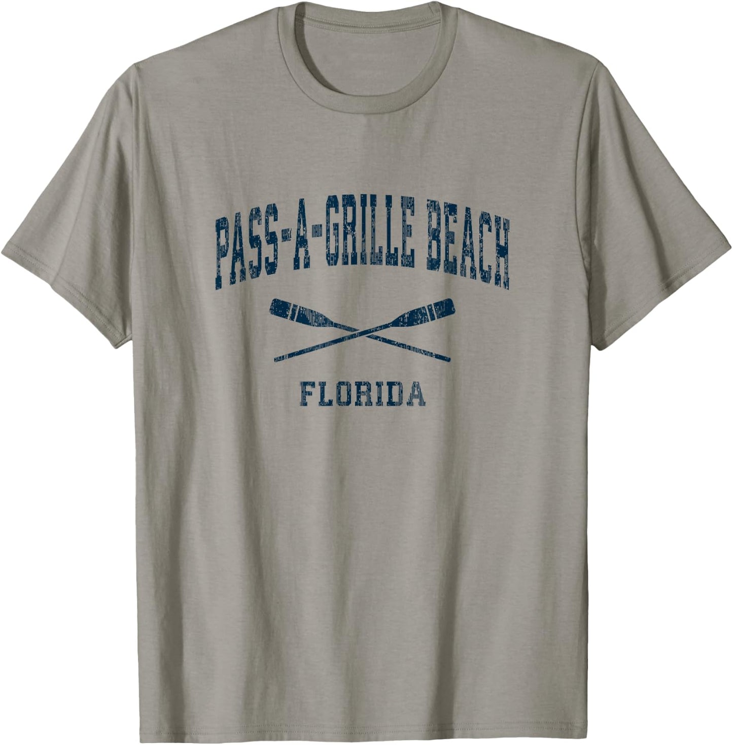 Pass-A-Grille Beach Florida Vintage Nautical Paddles Sports T-Shirt - T-Shirt | Sand