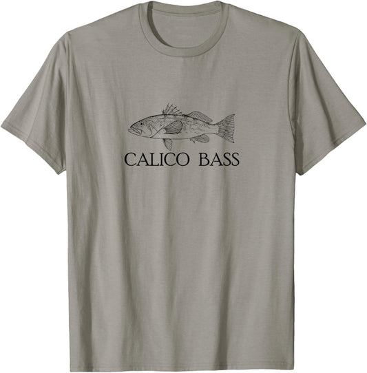 Calico Bass Design T-Shirt - T-Shirt | Sand