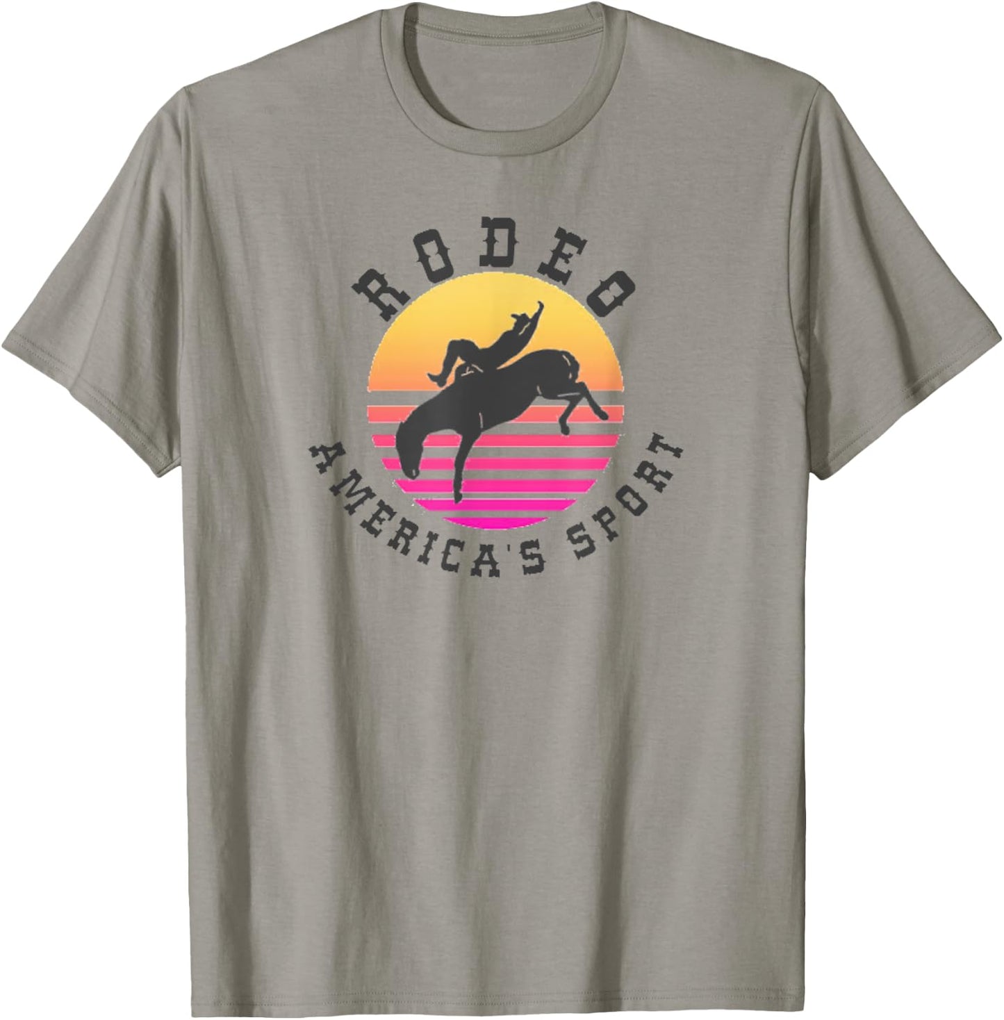 Rodeo America's Sport Bareback Bronc Riding T-Shirt - T-Shirt | Sand