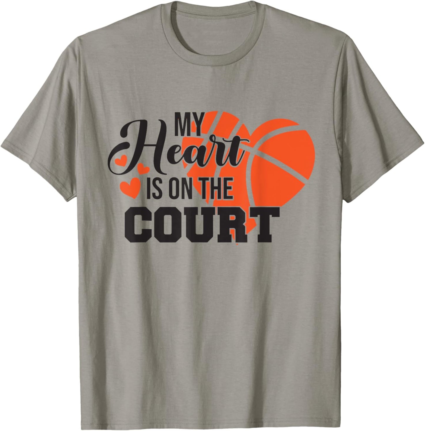 My heart is on that court women basketball kids T-Shirt - T-Shirt | Sand