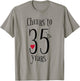 Cheers To 35 Years - 35th Wedding Anniversary T-Shirt - T-Shirt | Sand