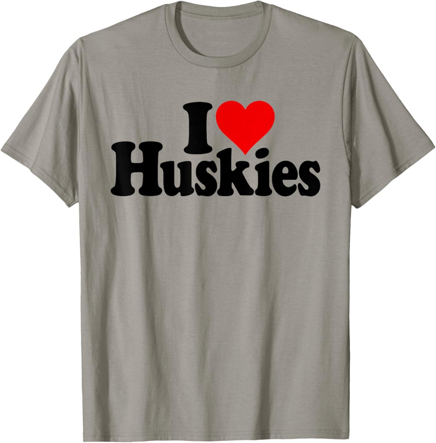 I Love Heart Huskies Siberian Husky Dog T-Shirt - T-Shirt | Sand