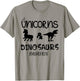 Funny unicorn and dinosaur design for birthday mom T-Shirt - T-Shirt | Sand
