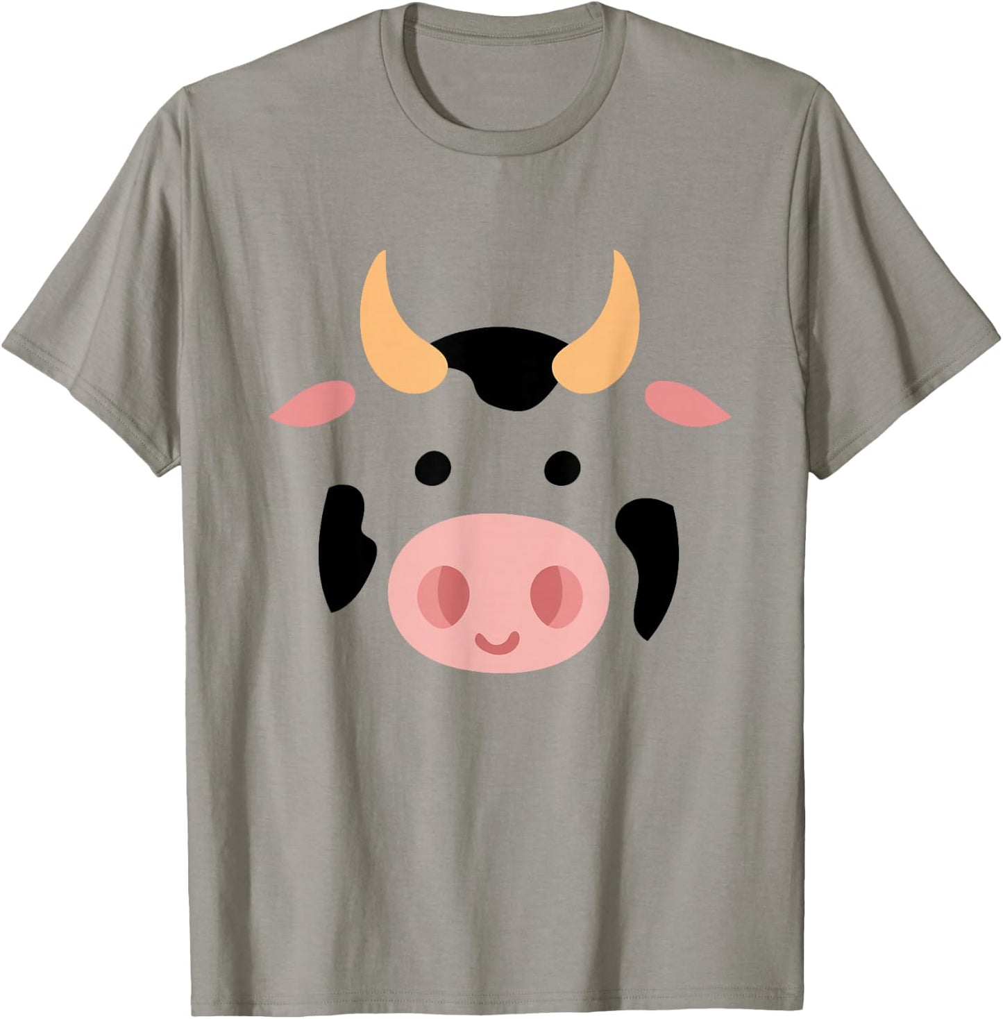 Big Cow Face Costume Funny Lazy Halloween Costume T-Shirt - T-Shirt | Sand