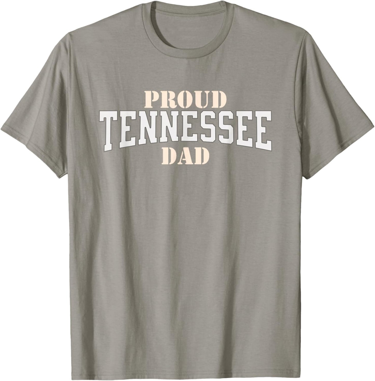 Classic Proud Tennessee Dad | Vintage TN Orange Varsity T-Shirt - T-Shirt | Sand