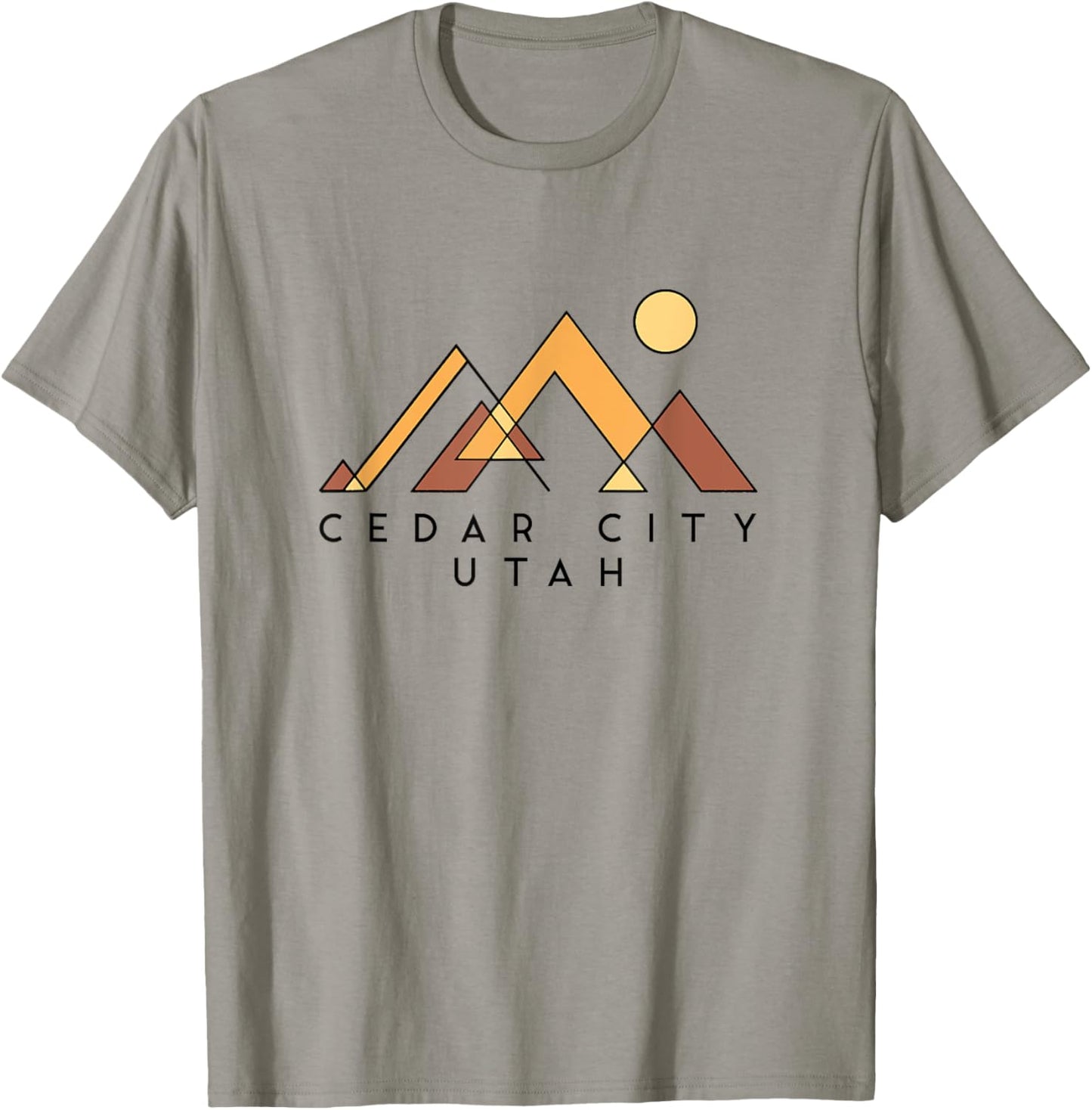 Cedar City Utah | Cedar City Utah Abstract | Cedar City UT T-Shirt - T-Shirt | Sand