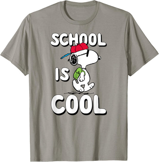 Peanuts - Snoopy School Is Cool T-Shirt - T-Shirt | Sand