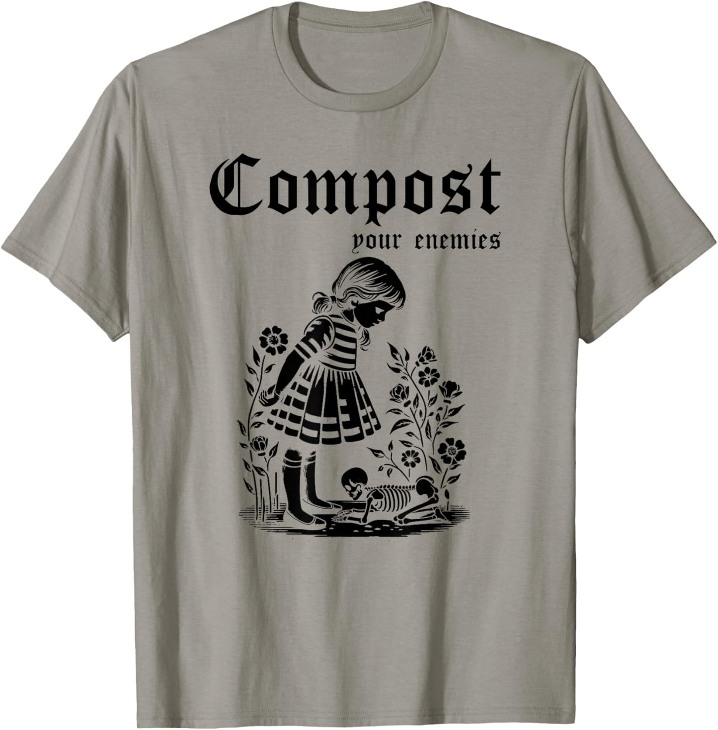 Compost Your Enemies Vintage Funny T-Shirt - T-Shirt | Sand